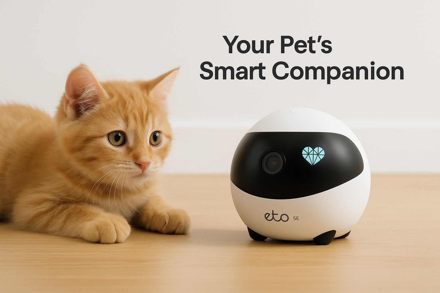 EBO SE Smart Pet & Home Security Camera | 1080P HD 360° WiFi (2.4G/5G) Robot with Night Vision & Two-Way Audio for Dogs, Cats & Family